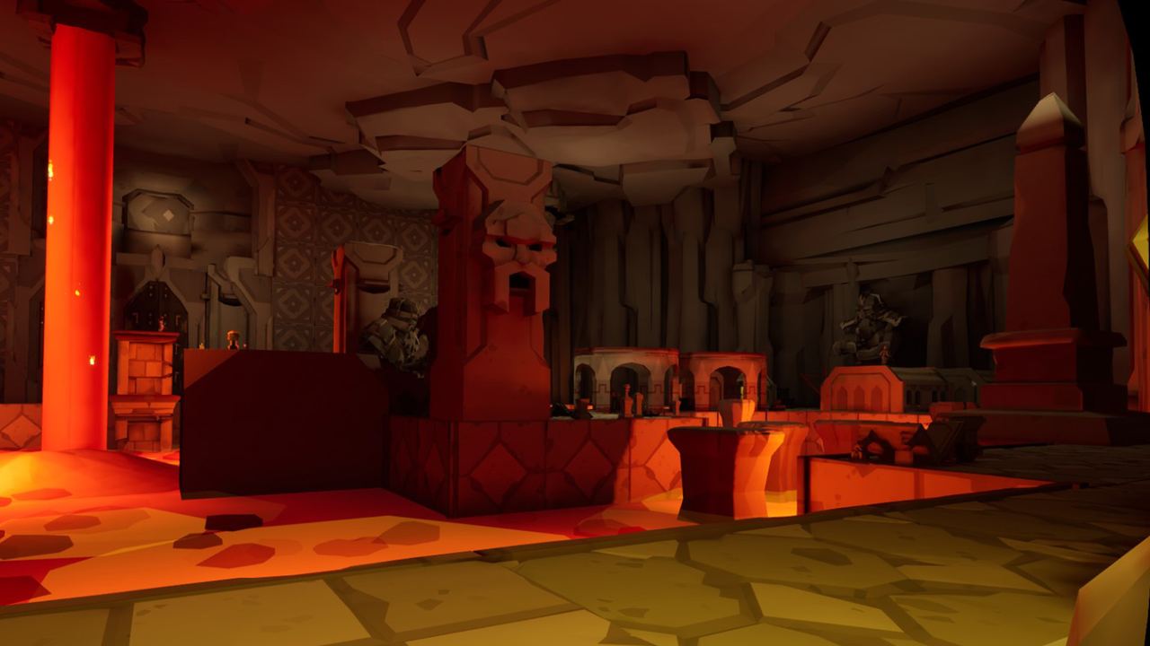 The red-lit Forge of Souls